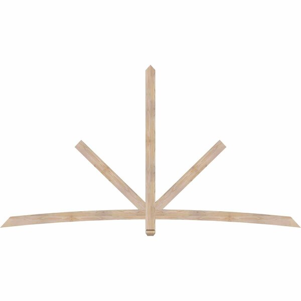 Ekena Millwork Alberta Smooth Timber Gable Bracket, Douglas Fir, 108"W x 58"H x 1 1/2"D x 3 1/2"F, 13/12 Pitch GBW108X58X0204ALB00SDF - main